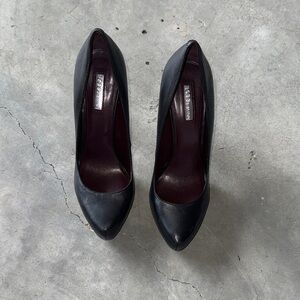Elegant Black Leather Heels